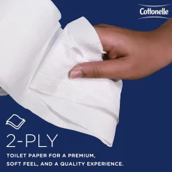 Cottonelle Professional Recycled Toilet Paper, 2-ply, White, 451 Sheets/Roll, 20 Rolls/Case (13135)