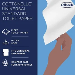 Cottonelle Professional Recycled Toilet Paper, 2-ply, White, 451 Sheets/Roll, 20 Rolls/Case (13135)