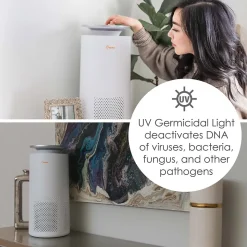 Crane True HEPA Tower Air Purifier, White (EE-5069)