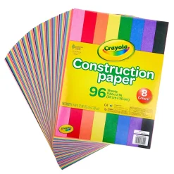 Crayola 12" x 9" Construction Paper, Assorted Colors, 96 Sheets/Pack (993000)