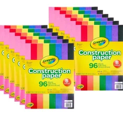 Crayola® 9" x 12" Construction Paper, Assorted Colors, 96 Sheets Per Pack, 12 Packs (BIN993000-12)