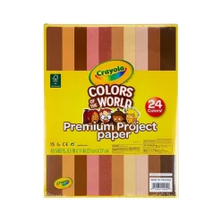 Crayola Colors of the World 8.5" x 11" Construction Paper, Assorted Colors, 48 Sheets/Pack (99-0091)