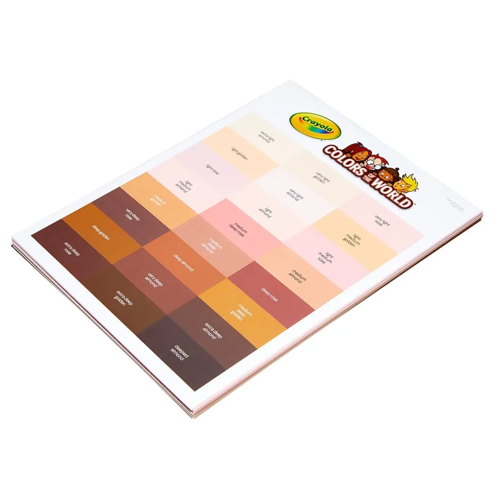 Crayola Colors of the World 8.5" x 11" Construction Paper, Assorted Colors, 48 Sheets/Pack (99-0091)