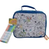 Crayola Color-Your-Own Lunch Bag with Marker Set, Blue Camo/White (B23CL56807-ST)