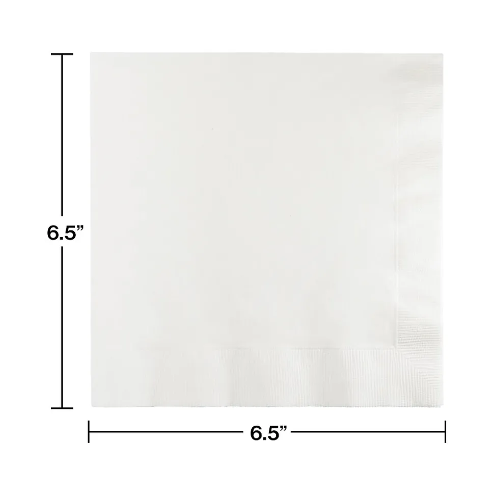 Creative Converting Touch of Color Lunch Napkin, 2-ply, White, 150 Napkins/Pack (DTC139140135NAP)