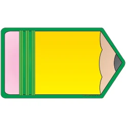 Creative Shapes Pencil Memo Pad, Multicolored, 6/Bundle (SE-83-6)