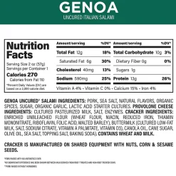 Creminelli Genoa, Provolone Cheese, Crackers, 0.5, 4/Pack (220-02086)