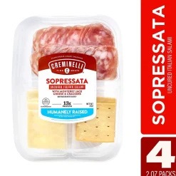 Creminelli Sopressata, Monterey Jack Cheese, Crackers, 0.5, 4/Pack (220-02085)