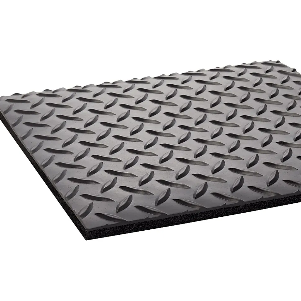 Crown Mats Industrial Deck Plate Anti-Fatigue Mat, 36" x 144", Black (CD 0312DB)