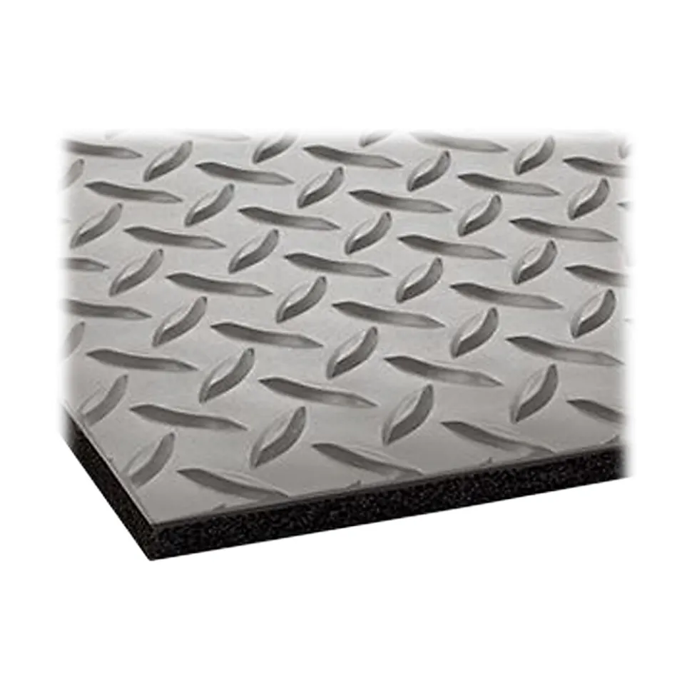 Crown Mats Industrial Deck Plate Anti-Fatigue Mat, 24" x 36", Gray (CD 0035DG)