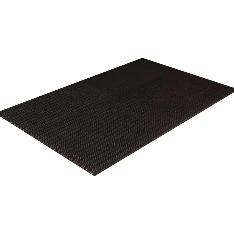 Crown Mats Tuff-Spun Foot-Lover Anti-Fatigue Mat, 36" x 144", Black (FL 3612BK)