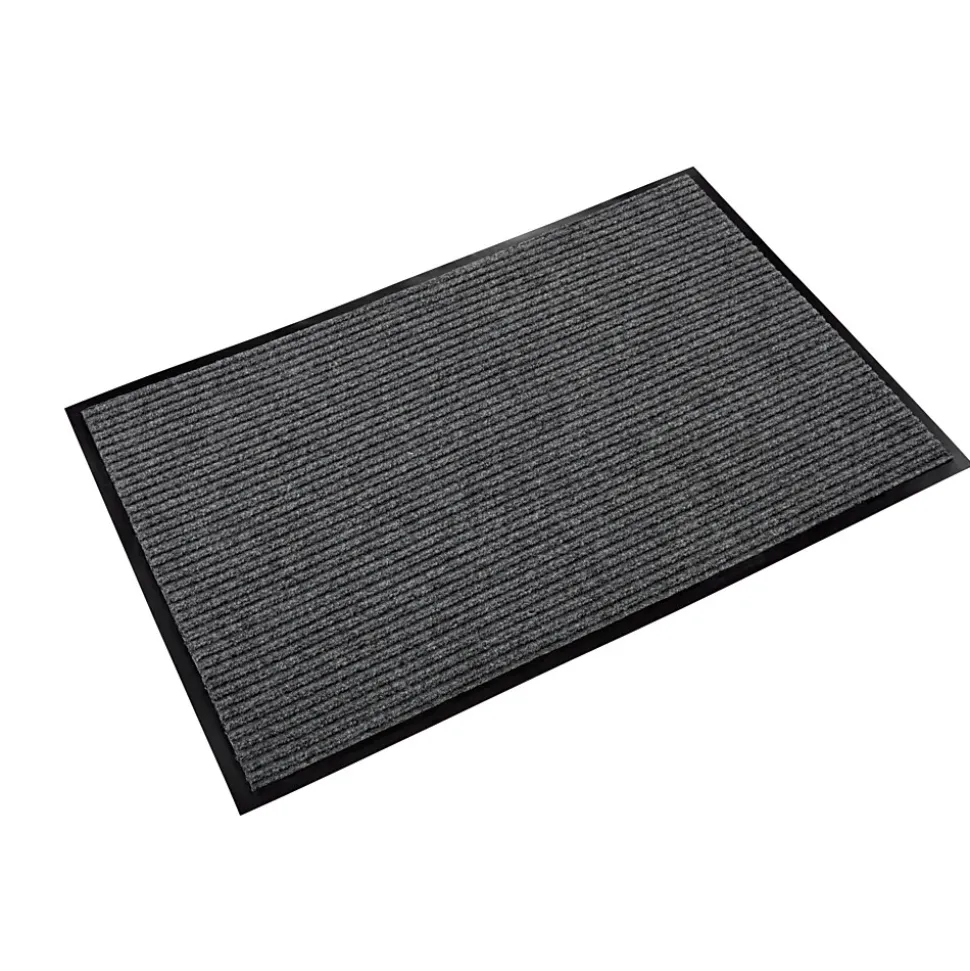 Crown Needle-Rib Wiper/Scraper Floor Mat, 36" x 60", Gray (CWNNR0035GY)