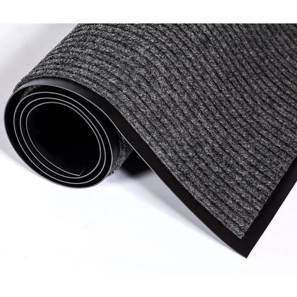 Crown Needle-Rib Wiper/Scraper Floor Mat, 36" x 60", Gray (CWNNR0035GY)