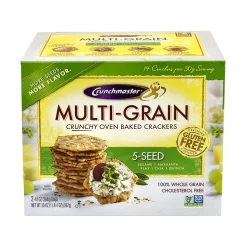 Crunchmaster Gluten Free 5-Seed Crackers, Two 10 oz. Bags/Pack (220-00757)