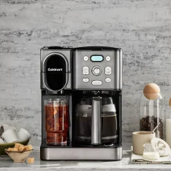Cuisinart 12-Cups Single Serve & Automatic Drip Coffee Maker, Black Stainless (SS-16BKS)
