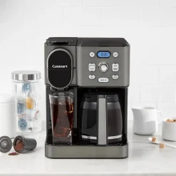 Cuisinart 12-Cups Single Serve & Automatic Drip Coffee Maker, Black Stainless (SS-16BKS)