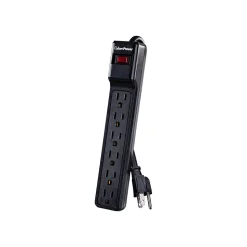 CyberPower Essential 6-Outlet Surge Protector, 4', Black (CSB604)