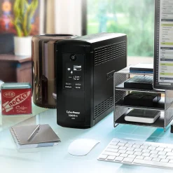 CyberPower Intelligent 1000VA UPS Battery Backup and Surge Protector, 9-Outlets, Black (CP1000AVRLCD)