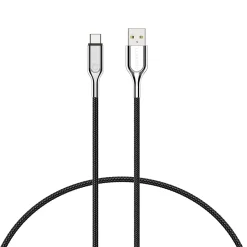 Cygnett Armored 2.0 USB-C to USB-A Charge and Sync Cable, 6', Black (CY2682PCUSA)
