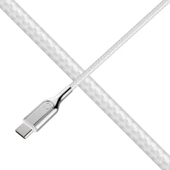 Cygnett Armored 2.0 USB-C to USB-A Charge and Sync Cable, 6', White (CY2698PCUSA)