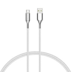 Cygnett Armored 2.0 USB-C to USB-A Charge and Sync Cable, 6', White (CY2698PCUSA)