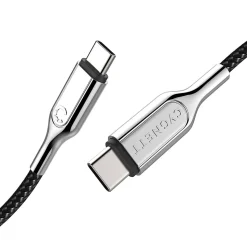 Cygnett Armored 2.0 USB-C to USB-C Charge and Sync Cable, 3', Black (CY2677PCTYC)