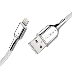 Cygnett Armored Lightning to USB-A Charge and Sync Cable, 6', White (CY2686PCCAL)