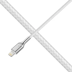Cygnett Armored Lightning to USB-A Charge and Sync Cable, 6', White (CY2686PCCAL)
