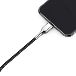 Cygnett Armored Lightning to USB-A Charge and Sync Cable, 3.28', Black (CY2669PCCAL)