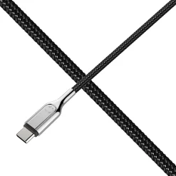 Cygnett Charge and Sync Cable, Armored 2.0 USB-C to USB-A Cable, 3', Black (CY2681PCUSA)