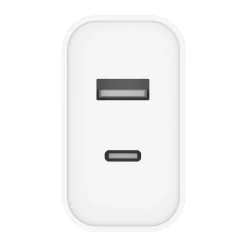 Cygnett PowerPlus 38-Watt Dual Port Wall Charger, White (CY3887POFLW)