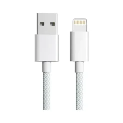 3D Luxe Cool Cables USB Type-C to Lightning Charging Cable, 3 ft., Gray/White (A-LIGHT-WHITE)