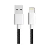 3D Luxe Cool Cables USB Type-C to Lightning Charging Cable, 3 ft., Black/White (A-LIGHT-BLACK)