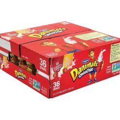 Dannon Danimals Explosion & Swingin' Strawberry Bananas Smoothies, 36/Pack (902-00019)