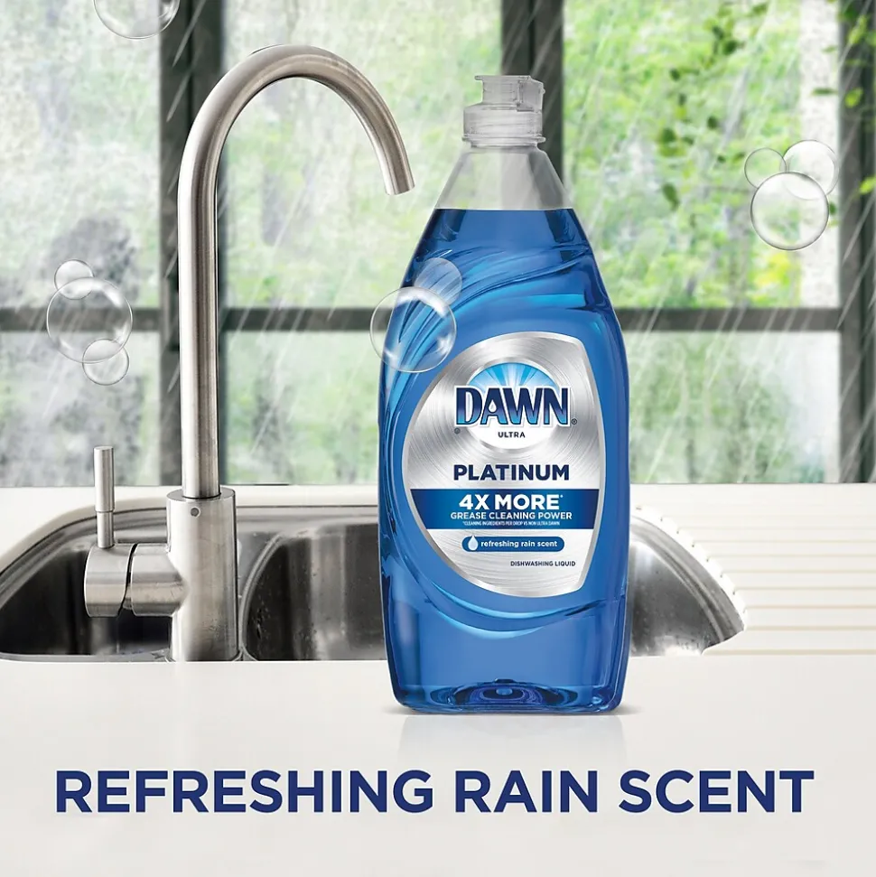 Dawn Platinum Dish Soap, Refreshing Rain, 54.8 fl. oz., 2/Pack (04504)