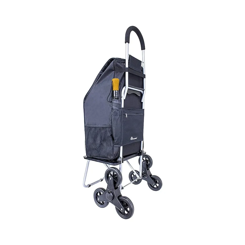 Dbest Stair Climber Bigger Folding Trolley Dolly Cart, 200 lb. Capacity, Black (01-599)