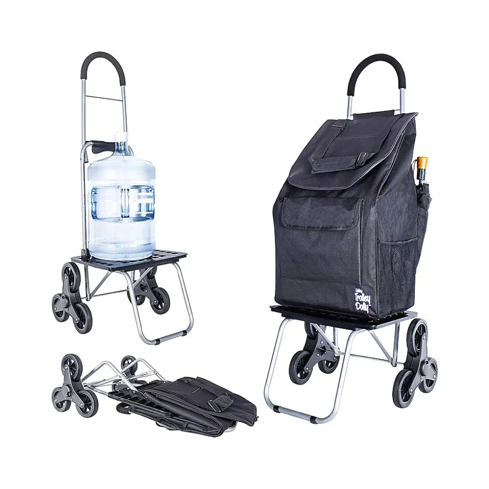 Dbest Stair Climber Bigger Folding Trolley Dolly Cart, 200 lb. Capacity, Black (01-599)