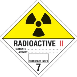 Decker Tape "Radioactive 2" Label, 4" x 4", 500/RL