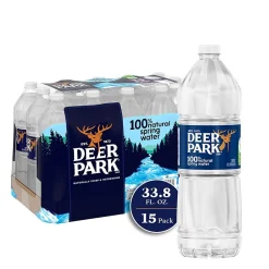 Deer Park 100% Natural Spring Water, Regular Flavor, 33.8 oz. Plastic Bottle, 15/Carton (12222308)