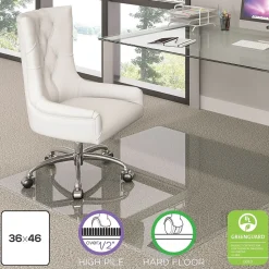 Deflect-O Carpet & Hard Floor Chair Mat, 36" x 46", Glass (DEF-CMG70433646)