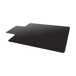 Deflect-O EconoMat Hard Floor Chair Mat with Lip, 45" x 53'', Black (CM21232BLKCOM)