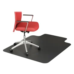 Deflect-O EconoMat Hard Floor Chair Mat with Lip, 45" x 53'', Black (CM21232BLKCOM)