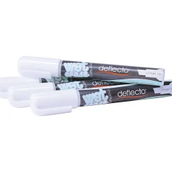 Deflect-O Wet Erase Marker, Chisel Point, White, 4/Pack (SMA510-V4-WT)