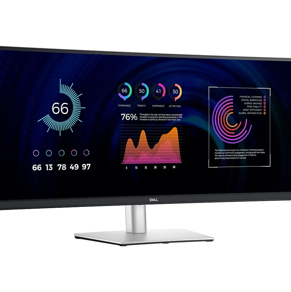 Dell 34" 60 Hz Curved LCD Monitor, Black/Gray (P3424WE)