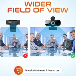 Delton C24 HD 1080p Webcam, 2 Megapixels, Black (DCAM24BK)