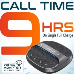 Delton C4700 Noise Reducing 360° Voice Pickup Wired/Wireless Conference Speaker Speakerphone, Black (DSC4700-WR)