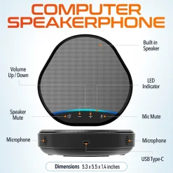 Delton C3900 Noise-Reducing USB Conference Speaker Speakerphone, Black (DSC3900-U)