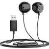 Delton 10E Stereo USB In-Ear Computer Headset with Microphone, Black (DWH10E)