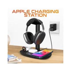 Delton HS1 Headset Stand and Wireless Charger with USB Type-C PD Adapter (DHSWC1)