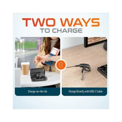 Delton K130 Wireless Noise Canceling Bluetooth Computer Earbud Headset, MS Teams, Black (DBHK130)